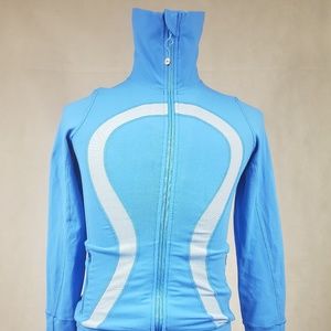 Women's Blue Zip-Up Sweater